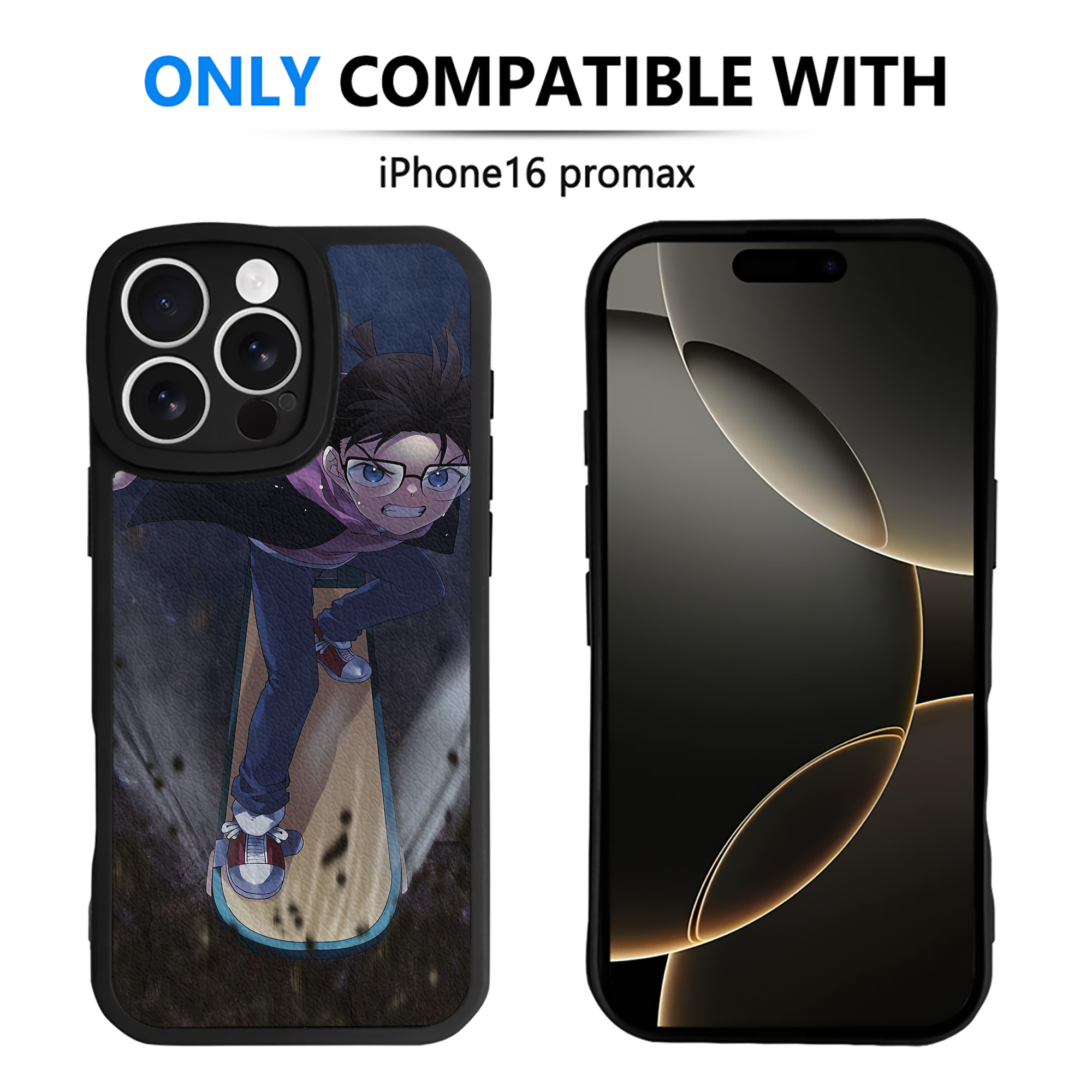 （画像用） 名探偵コナン Detective Conan 【iPhone 16シリーズ対応】シリコンスマホケース（レザー調） 材質：シリコン